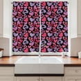 thumbnail image 2 of Ambesonne Love Kitchen Curtains, Pinkish Hearts Valentines, 55"x39", Multicolor, 2 of 3