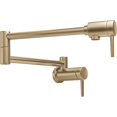 thumbnail image 1 of Delta Faucet Contemporary Wall-Mount Pot Filler Faucet, Champagne Bronze 1165LF-CZ, 1 of 7
