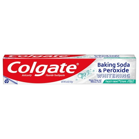 Colgate Baking Soda and Peroxide Toothpaste Gel, Frosty Mint, 6 Oz Tube
