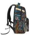 thumbnail image 3 of Gaeub Coffee-Drinking Skull Ergonomic Lightweight Laptop Backpack - Multiple Pockets for School, Work, Travel, Outdoor Activities -One Size, 3 of 5