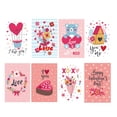 thumbnail image 4 of 8 Piezas Tarjetas del Día de San Valentín Corazones para Favores de Fiesta, Tarjetas de San Valentín para Miembros de la Familia de la , Estilo b, 4 of 8