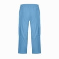 thumbnail image 5 of Zimjoy Men's Cargo Shorts Relaxed Fit Elastic Waist Stretch Lightweight Below The Knee Bermuda Casual Outdoor Hiking Shorts with 4 Pockets Sky Blue 2XL, 5 of 7