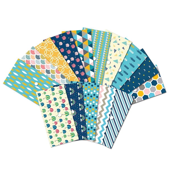 Sobre De Efectivo 15Pcs Sobre De Presupuesto De Diseño De Hebilla De Moda Para Ahorrar Dinero Con 15 Hojas De Presupuesto Y 24 Pegatinas Sobre De Gastos A Prueba De Agua seitruly EL009129-00
