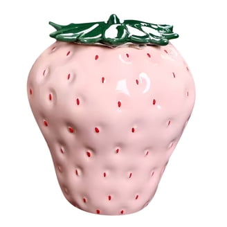 Mainstays Red Strawberry Ceramic Vase, 6.1