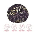 thumbnail image 5 of KLL Dice Pattern Shower Cap & Bath Cap for Women,Reversible Oversized Waterproof Shower Caps for all Hair Lengths,Elastic Reusable Bathing Hair Cap, 5 of 6