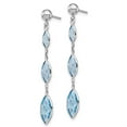 thumbnail image 2 of Primal Gold 14 Karat White Gold Blue Topaz Post Earrings, 2 of 3