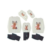 AMILIEe Holiday Christmas Pajamas Family Matching Pjs Set Xmas Jammies for Couples Youth