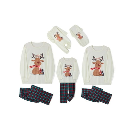 

AMILIEe Holiday Christmas Pajamas Family Matching Pjs Set Xmas Jammies for Couples Youth