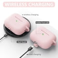 thumbnail image 5 of for AirPods Pro Case Cover with Cleaner Kit,Silicone Protectives Cover for AirPod Pro 2nd/1st Generation Case for Women Men,AirPods Pro 2 Case Accessories with Keychain-Light Pink, 5 of 6