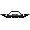 thumbnail image 2 of CCIYU Texture Black Front Bumper with D-ring & Winch Plate Compatible for 2007-2018 for Chevrolet Wrangler JK, 2 of 5
