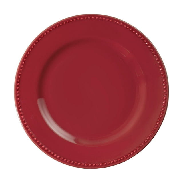 Mainstays 8in Brynn Red Stoneware Salad Plate