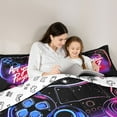 thumbnail image 5 of Homewish Teens Colorful Gamepad Bedding Comforter Set,Modern Gamer Twin Comforter Sets,Pink Glitter Print Bedding Set For Boys Kids,Ultra Soft Home Decor Reversible,2pcs, 5 of 8
