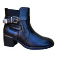 thumbnail image 1 of Botas Adomicilies de piel sintética con media caña para mujer, color negro, 1 of 4