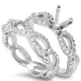 thumbnail image 1 of 5/8CT Diamond Infinity Bridal Set Semi Mount Solid 14k White Gold, 1 of 4