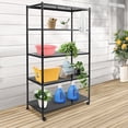 thumbnail image 5 of Adjustable Kitchen Storage Rack with Wheels, Storage Rack, 5 Tier Storage Rack, 5 of 13