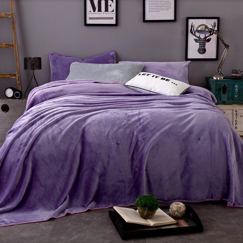 Multicolor Soft Coral Fleece Blanket Thicken Warm Bed Throw Sofa