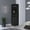 Black, variant on Corner Bar Cabinet - White, 8 Bottles And 2 Shelves, Space Saving, Particle Board, 18.44" X 70.51", 84.55 Lb, For Home Use White Storage Cabinet, Bottle Efficient, 70.51" H W D, Accessory
