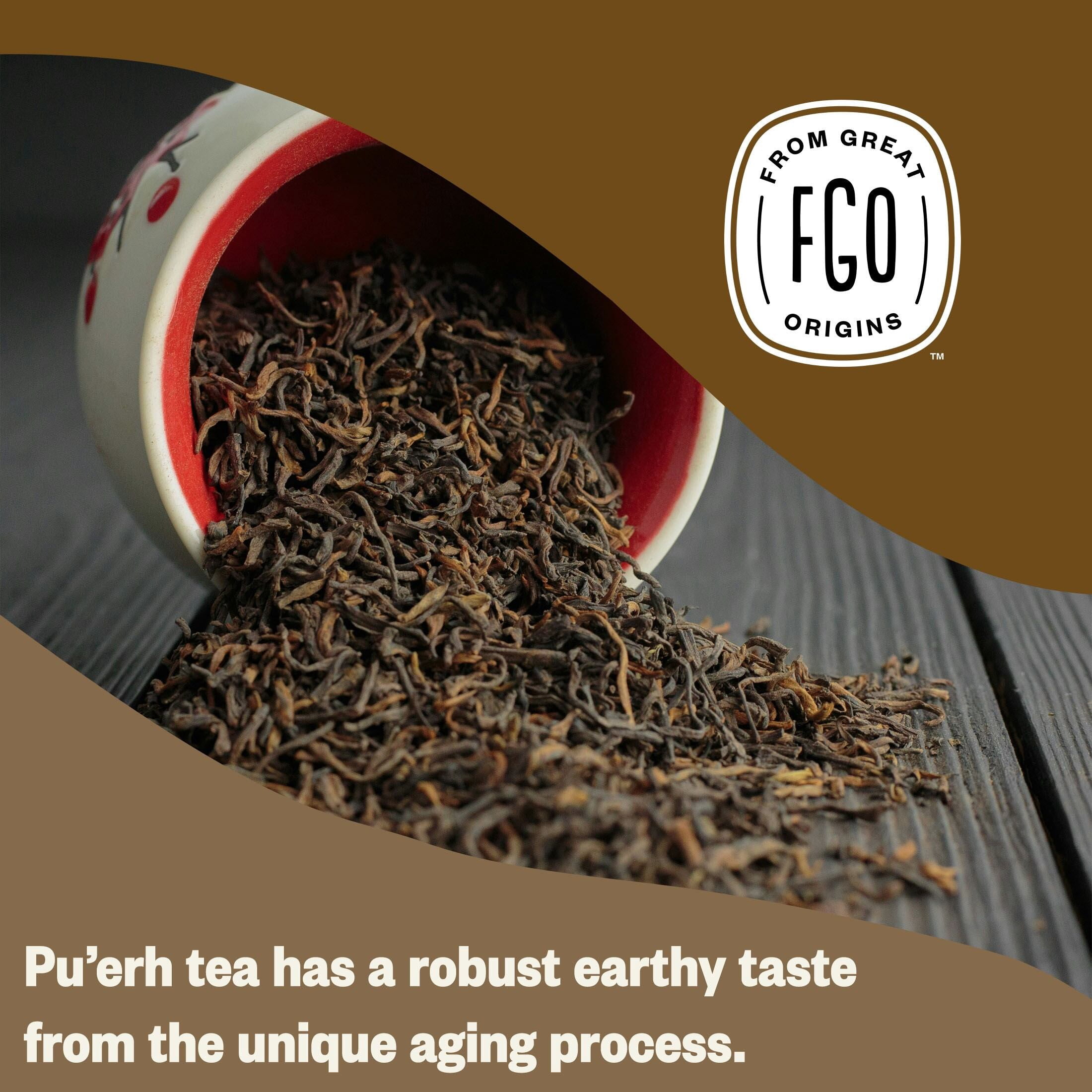 FGO Pu'erh Tea, Organic, Eco-Conscious Tea Bags (100 Count)