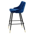 thumbnail image 6 of Bar Stool Chair Barstool, Set of 2, Velvet, Blue Navy, Modern Contemporary Urban Design, Bar Pub Cafe Bistro Hotel Restaurant Hospitality, 6 of 9