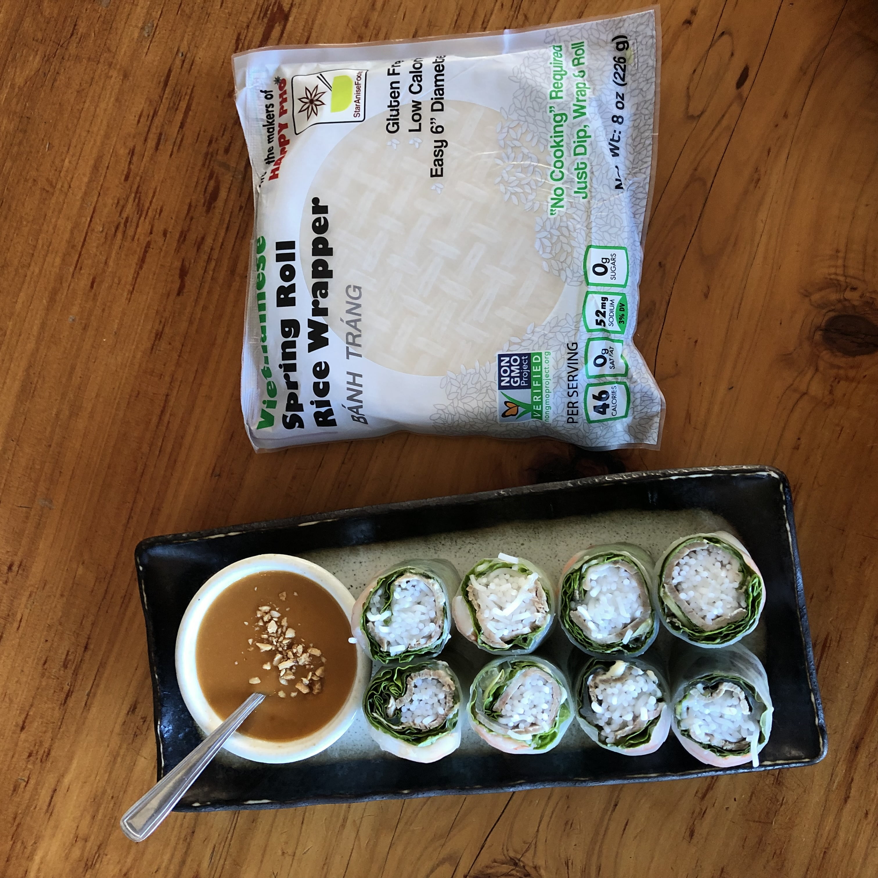 Star Anise Foods, Vietnamese White Rice Spring Roll Wrapper, Gluten Free Non GMO, 8oz