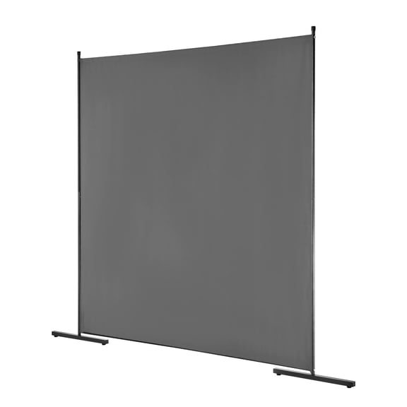 6FT Freestanding Room Divider Panel, Privacy Screen for Office&Bedroom, Single Panel Partition for Indoor Room Separation, Grey