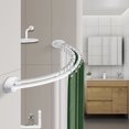 thumbnail image 3 of Utopia Alley Rustproof Wall Mounted Aluminum Double Curved Shower Curtain Rod, Screw Mount Rod, Stronger and More Secure Than Tension, Adjustable Double Shower Rod from 45" to 72", Expandable (White), 3 of 11