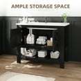 thumbnail image 2 of DreamCurship Bathroom Vanity with Sink Combo, 35'' Bathroom Storage Cabinet with Storage, Farmhouse Bathroom Vanity Cabinet with 2 Doors and Open Shelf, Black, 2 of 11