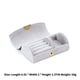 thumbnail image 4 of Caja de joyería con tapa de terciopelo, cara de arco, cajas de paquete de Color sólido portátiles, soporte de almacenamiento liso duradero, Almacenamiento y organización del hogar gris claro Advancent HA075374-04, 4 of 6
