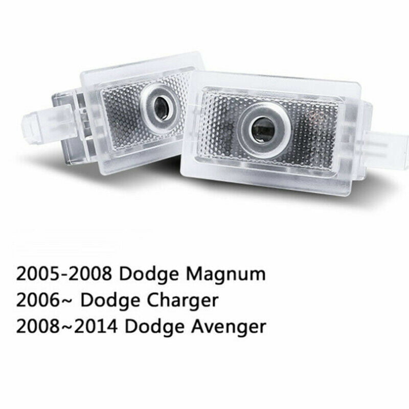 for Dodge Scat Pack Door Light 2PCS Welcome Lights LED Projector Car Ghost Shadow Light Lamp Wireless for Dodge Avenger Charger Magnum 