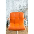 thumbnail image 4 of Bowery Hill Contemporary Metal Adjustable Bar Stool in Orange, 4 of 9