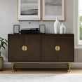 thumbnail image 5 of Crosley Furniture Blair Mid-Century Wood/Steel Sideboard in Dark Brown/Gold, 5 of 17