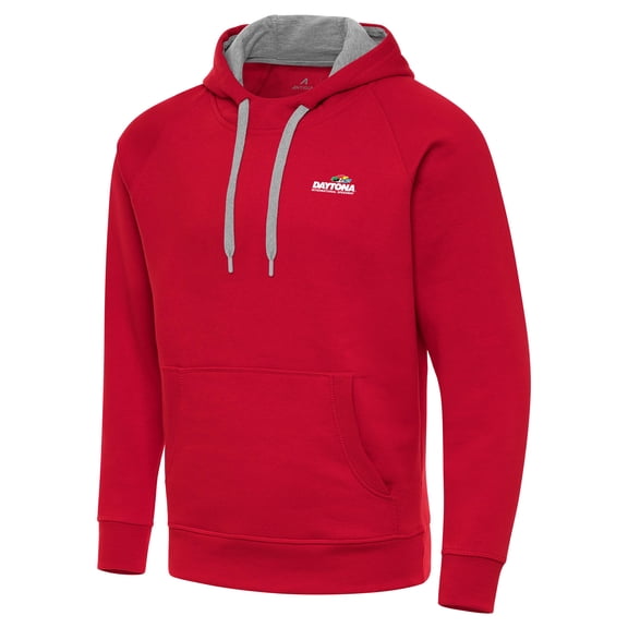 Men's-Antigua Red Daytona International Speedway Victory Pullover Hoodie