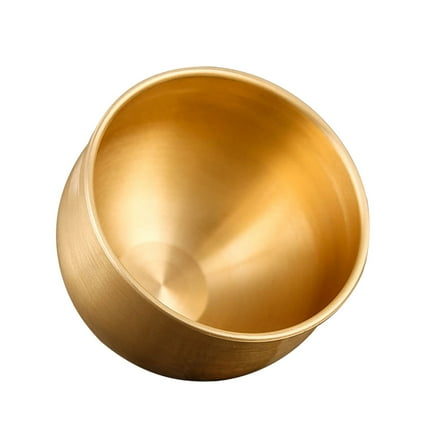 UPOUART Brass Tea Cup Golden 1Set 2.2x2.2x1.8in