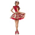 thumbnail image 3 of SAYOO Vestuario de Halloween femenino, vestido de fresa de manga corta con borde de loto SAYOO moda, 3 of 6