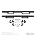 thumbnail image 1 of Westin Automotive Nerf Bar 56-138352 HDX; With Drop Down Steps; 3 Inch Square Straight; Powder Coated; Black; Stainless Steel; With Welded End Caps; Rocker Panel Mount, 1 of 14
