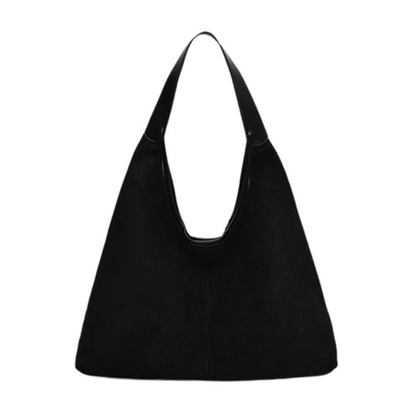 Bolsa para mujeres Bolso de agua para mujeres de gamuza para el trabajo de compras de viajes Negro