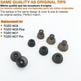 thumbnail image 2 of TENMAK 12X Eartips Replacement for TOZO NC7/ NC7 Pro / NC9 / NC9 Plus Hybrid Active Noise Cancelling Wireless Earbuds Earpad * 6 Pairs, 2 of 4