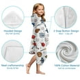 thumbnail image 7 of White Baseball Elements Pattern Hooded Bath Towel，50"x30" for Ages 3 To 12 Kids, Quick Dry Lightweight Soft Microfiber Hood Beach Towel Cover Up for Kids, 7 of 7