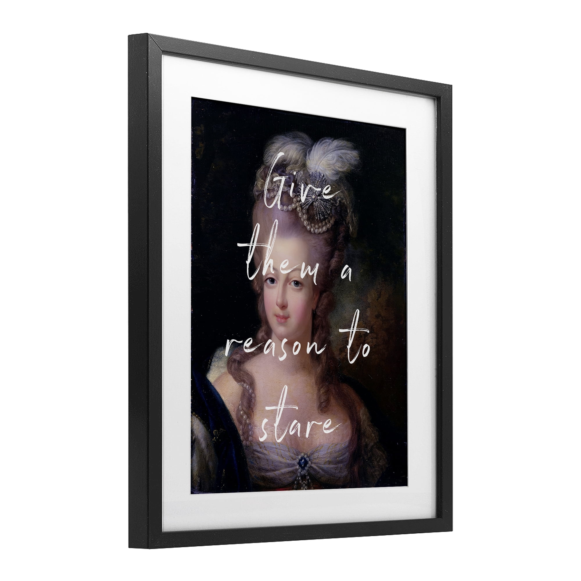 Stupell Industries Give Them A Reason To Stare Black Framed Print Under Glass, design by Tina LeCour