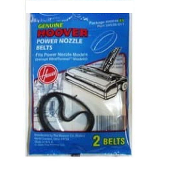 Fits With Genuine Hoover Canisters Power Nozzle Flat Rubber Belts 2 Pk 40201045, 38528011