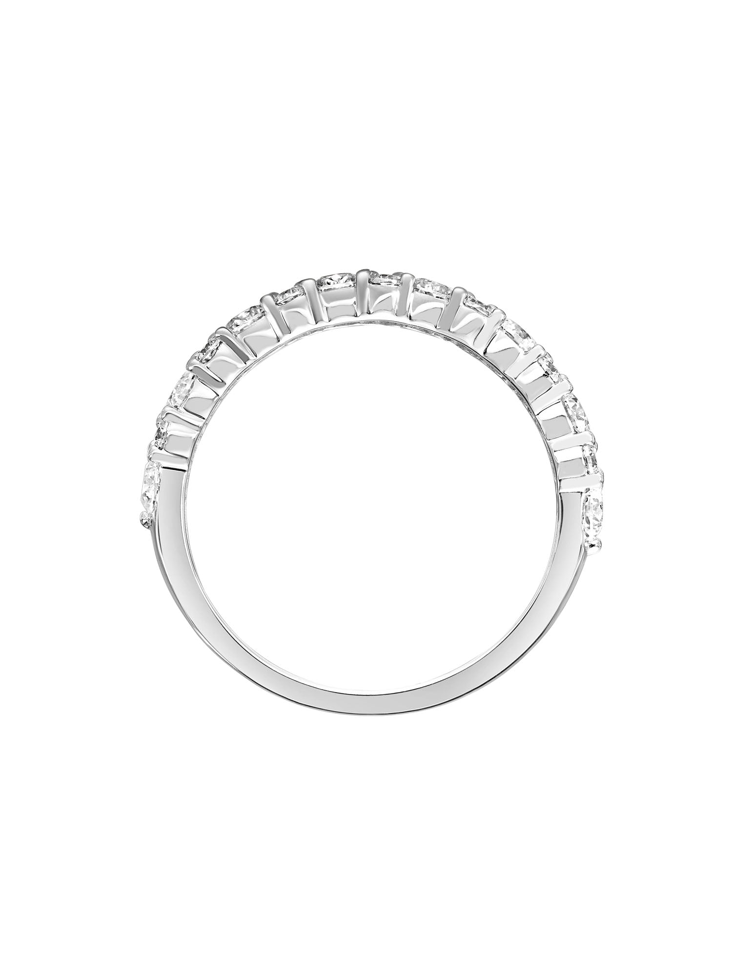 1 Carat DEW Moissanite 10k White Gold Anniversary Ring