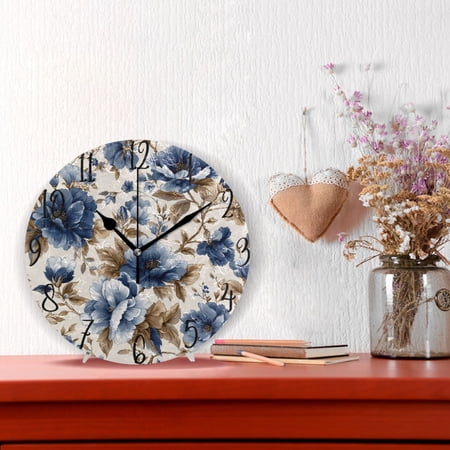 10 Quartz Indoor Wall Clock Silent Mechanism / Elegant Orchids