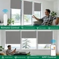 thumbnail image 4 of Allesin Smart Motorized Roller Shades, Alexa Blackout Motorized Blinds with Remote Control, Cordless Electric Blinds for Bedroom Living Room Office(Gray, 31"W x 72"H), 4 of 7