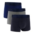 thumbnail image 1 of UNDER ARMOUR Calzoncillos bóxer para hombre, pack de 3 - Performance Cotton Trunks - Solid 3 in, Stretch, Mezcla de algodón Azul oscuro/Gris 3XL (XXX-Large), 1 of 3
