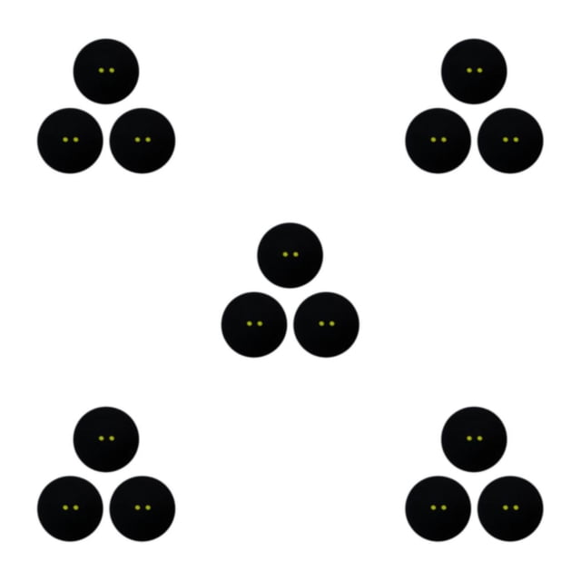 Toystoory Juegos combinados de larga duración negros - Bolas de goma de baja velocidad con puntos amarillos Bolas de squash profesionales Doble Type2 NO2