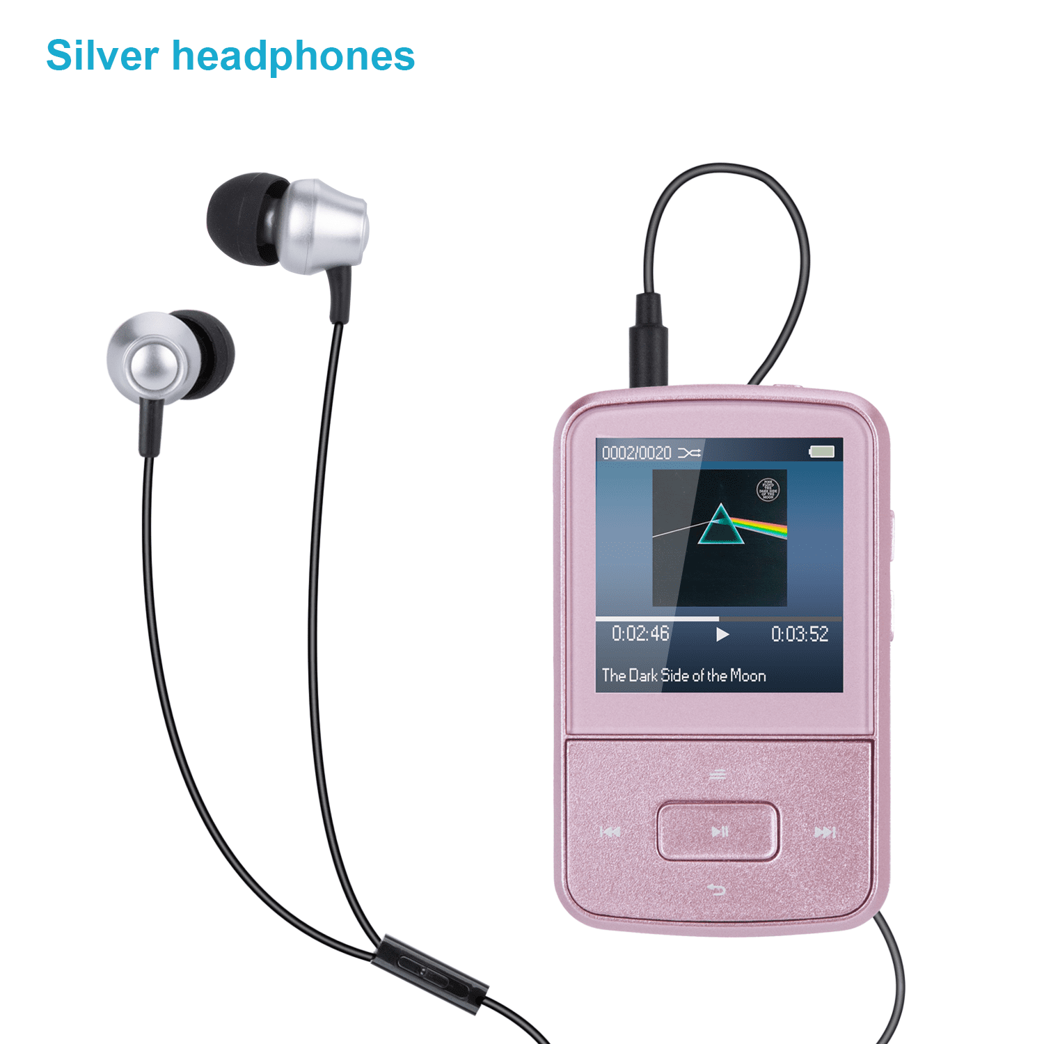 AGPTEK G05 8GB Portable Clip Mp3 Player with FM Radio/24 Hours Playback