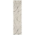 thumbnail image 5 of SAFAVIEH Florida Tamzen Abstract Shag Area Rug, Cream/Grey, 11' x 11' Round, 5 of 9