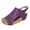 Purple, variant on Women's Platform Wedge Sandals Comfortable Peep Toe Slides Cork Casual Dressy Slip on Summer Lightweight Shoes for All Day Wear Purple Size 6.5