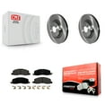 thumbnail image 1 of Transit Auto Front Disc Brake Rotors and Semi-Metallic Pads Kit for Car Ford Explorer Lincoln Aviator with 345mm Diameter Rotor Standard Brakes K8F-103800, 1 of 11