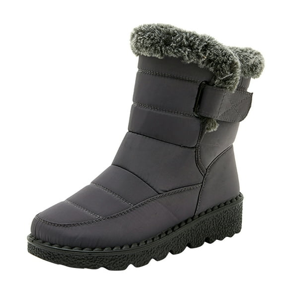 Mostsola Winter Snow Boots for Women Anti-Slip Platform Booties Hook Loop Warm Mid Calf Boots